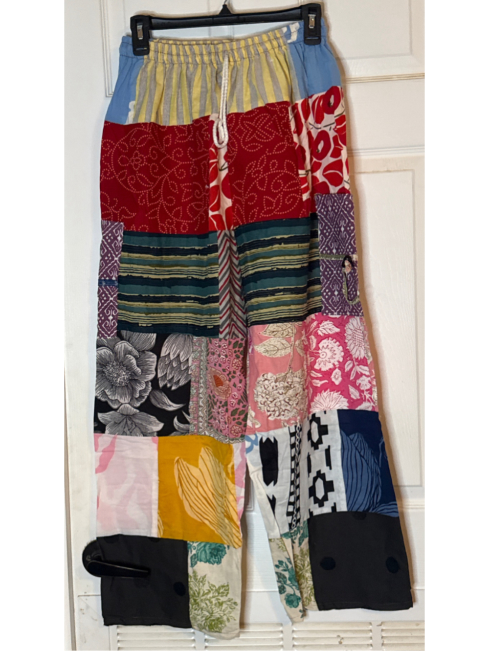 Ashley Taylor Patchwork Wide Leg Pants, one size Multi-color
